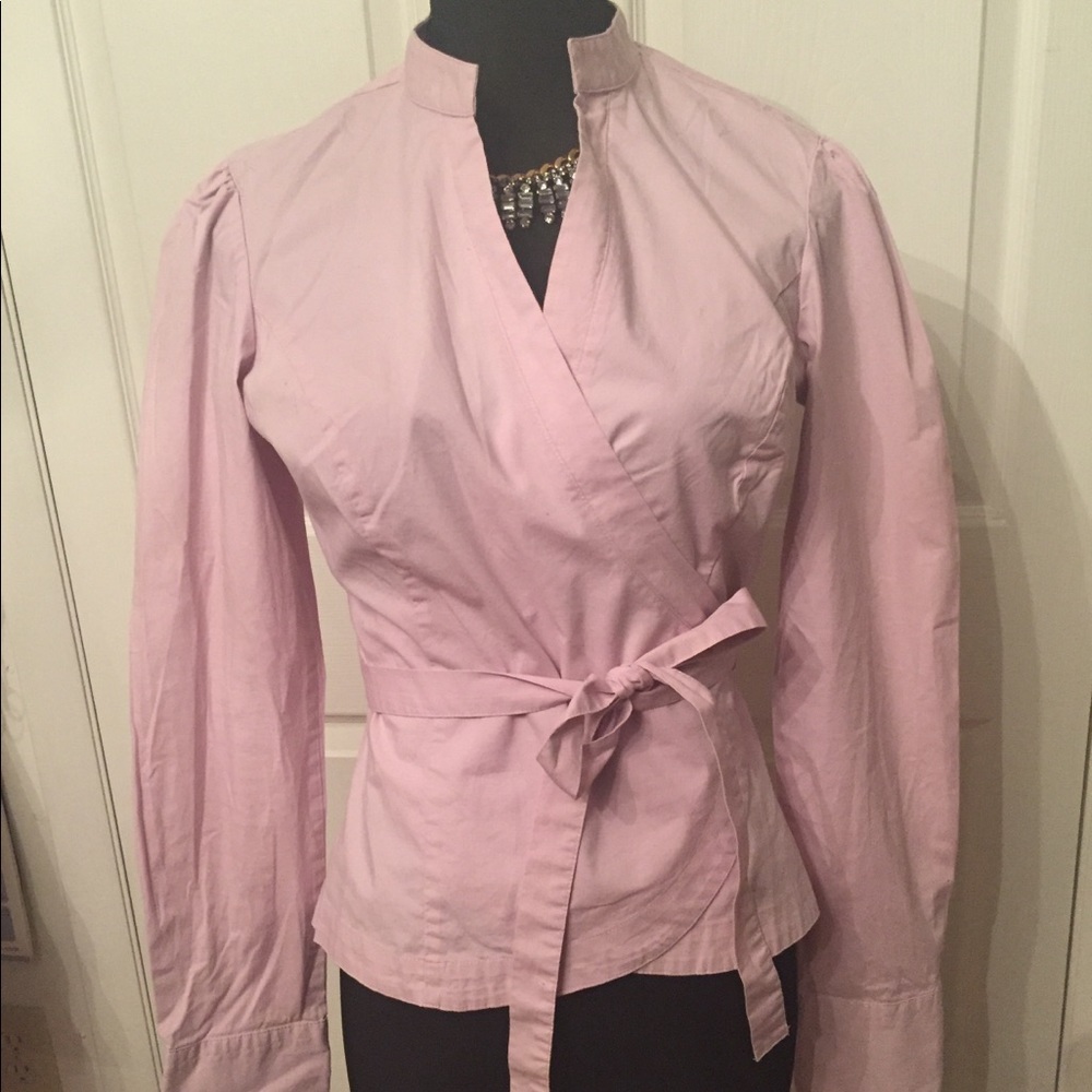 Lilac Cotton Wrap Shirt
